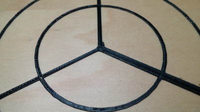 Center looks pretty good over all. I made the Y tower line thicker to keep track of orientation once I remove the pattern.