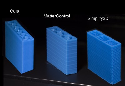 Z-Ribbing compared with different slicers. Heated bed at 60c.