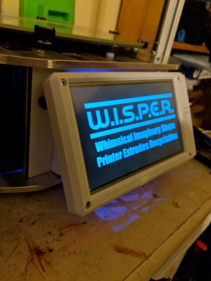 IMG_20181222_095927.jpg (3.07 MiB) Viewed 9521 times From this angle, it's easier to see that the SeeMe files were used. I essentially just joined the two angled brackets together onto a single solid backplane, that then gets attached to the rear of the PanelDue case, taking advantage of the 4 mounting holes originally used by the model designer to attach an arm bracket.