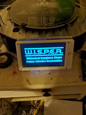 For anyone who was unfamiliar with why my printer is named &quot;W.I.S.P.E.R.&quot;, I placed a helpful reminder on the boot screen of the PanelDue 7i.