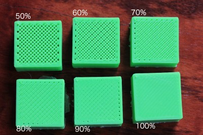 20x20mm blocks, 50-100% infill