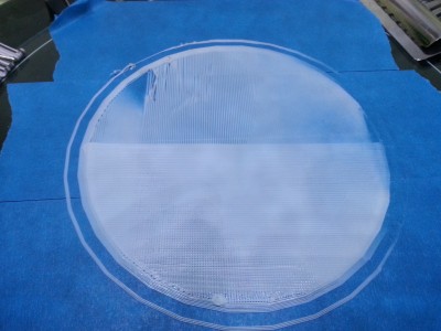 Second row halfway finished before I killed the print.