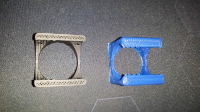 Looks much smoother than the 'stock' E3D print, but I was obviously using a much thinner layer height