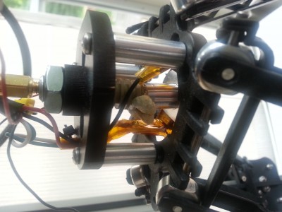 Front view of extruder failure