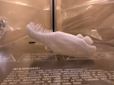 IMG_20140822_235414.jpg (1.44 MiB) Viewed 16939 times This is the way I printed the lower, also no supports. I did slow the speed down to about 69% near the area that the jaws were beginning to connect. The ABS was wanting to warp.