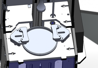 Dish base orientation - Large hole on right.