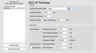 default speed: 2500 mm/min .25mm layer height, 3 top layers, 2 perimeter, 30% infill