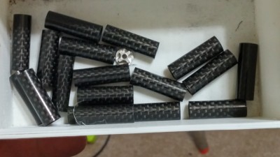 Carbon fiber spacers. More to be cut this weekend