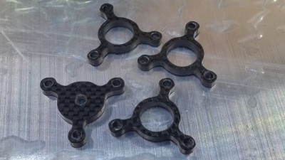 Carbon Fiber lock rings for testing.