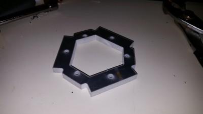 aluminum platform without cross holes yet.