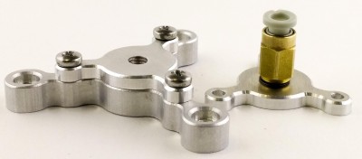 The new Bowden tube adapter. M5 threaded lock ring for bowden tube attachment.