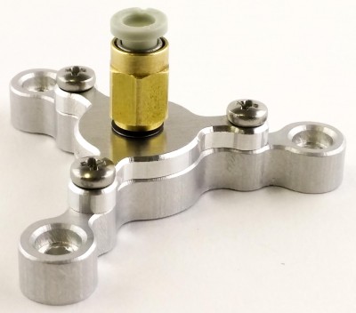 The new Bowden tube adapter. M5 threaded lock ring for bowden tube attachment.