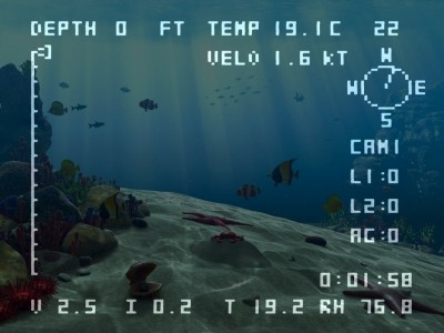 On screen data display with simulated video pic