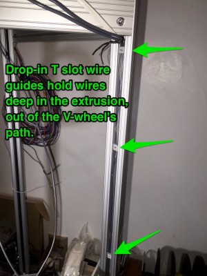 Wire guides in place