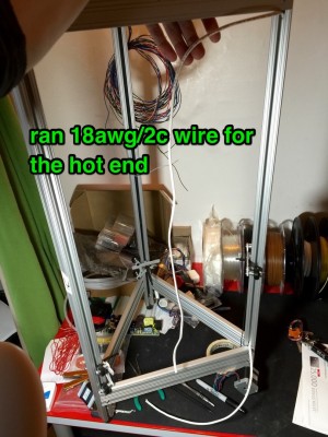 Hot end wire added