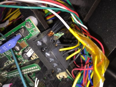Partially melted power connector!
