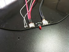 Wiring to the heated bed.