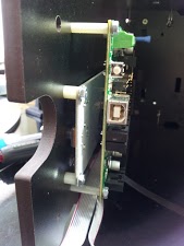 Side view of the electronics mounted.