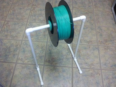 The SeeMeCNC filament reel with Hub, Stand, and 5 pound spool of filament!