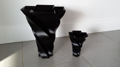 Full scale next to 50% scale.