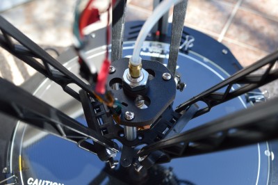 The hotend looking down at the Oynx plate