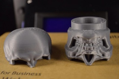 Sliced the model in 3d studio and inverted the bottom half to print
