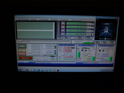 My tv/computer screen running mach3