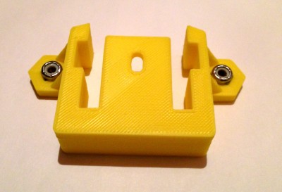 rostock-max-v2-tensioner-top-bracket-v25.jpg (348.68 KiB) Viewed 18615 times Top bracket with nuts installed. Notice the slots inside each side wall. This is to allow the bearing brackets to move up and down, but limit rotation.