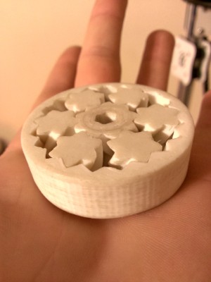 One of the Herringbone gear bearings.  It spins, but it's a little tight in one area.