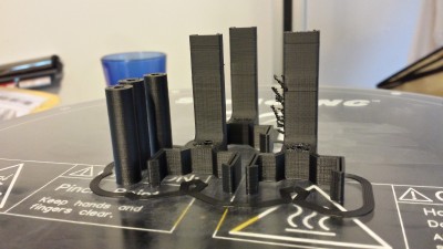 Third print out of the printer still has a bit of FUNK on it.. But that is user error. At this point I was just grinning ear to ear for two reasons. The prints are AMAZINGLY easy and look GREAT... And second because now I have all I need to mount the E3d V6!