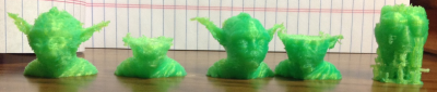 Extruder jams at Yoda's eyes and Willendorf's breasts