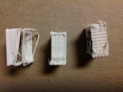 Thin-wall, 20% infill 1 shell, 100% infill 1 shell