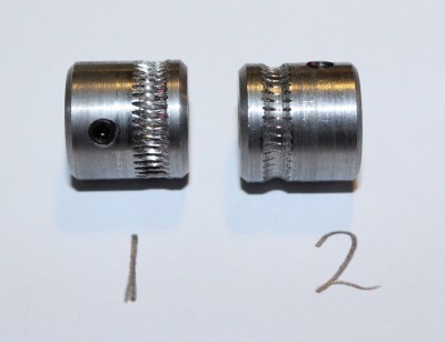 Hobbed Gear.   #1 is good. #2 is bad