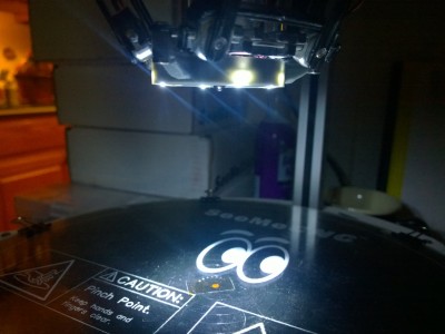 Mounted and lights on