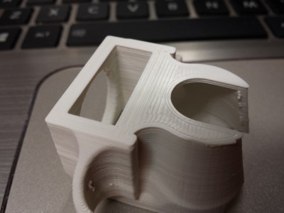 PEEK fan shroud, first layer visible on top