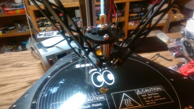 Hot end installed getting close to being completed.