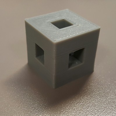 For reference this is the same cube on my printer with different filament