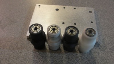 From left to right;<br />Black Delrin (Acetal Homopolymer)<br />TECAPET (PET)<br />TECAMID (MDS Nylon 6,6)<br />White Delrin (Acetal Homopolymer)