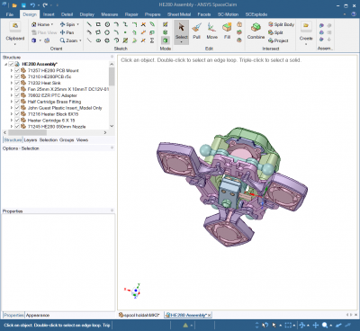 HE280 Aseembly via STEP Files in SpaceClaim